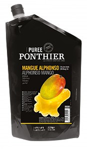 Purée de mangue Ponthier, au sucre, 2,5 kg, sac