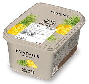 Gefrorene Fruchtpürees 1kg Ananas Victoria 100% ponthier