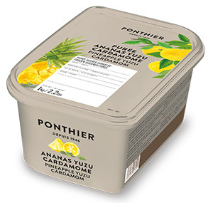 Gefrorene Fruchtpürees 1kg Ananas Yuzu Kardamom ponthier