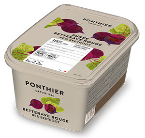 Purés de fruta congelados 1kg Remolacha roja 100 % ponthier