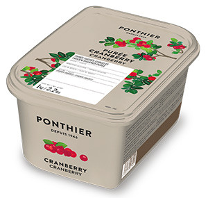 Gefrorene Fruchtpürees 1kg Cranberry ponthier