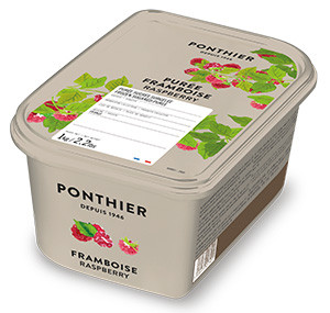 Gefrorene Fruchtpürees 1kg Himbeere 100% ponthier