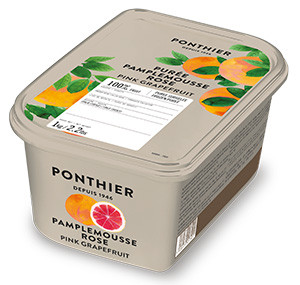 Gefrorene Fruchtpürees 1kg Rosa Grapefruit 100% ponthier